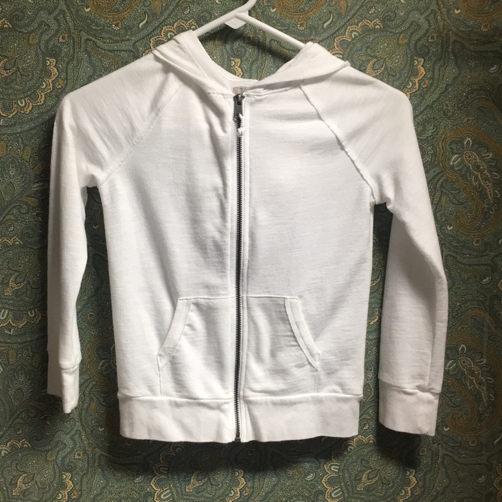 White Zip Hoodie